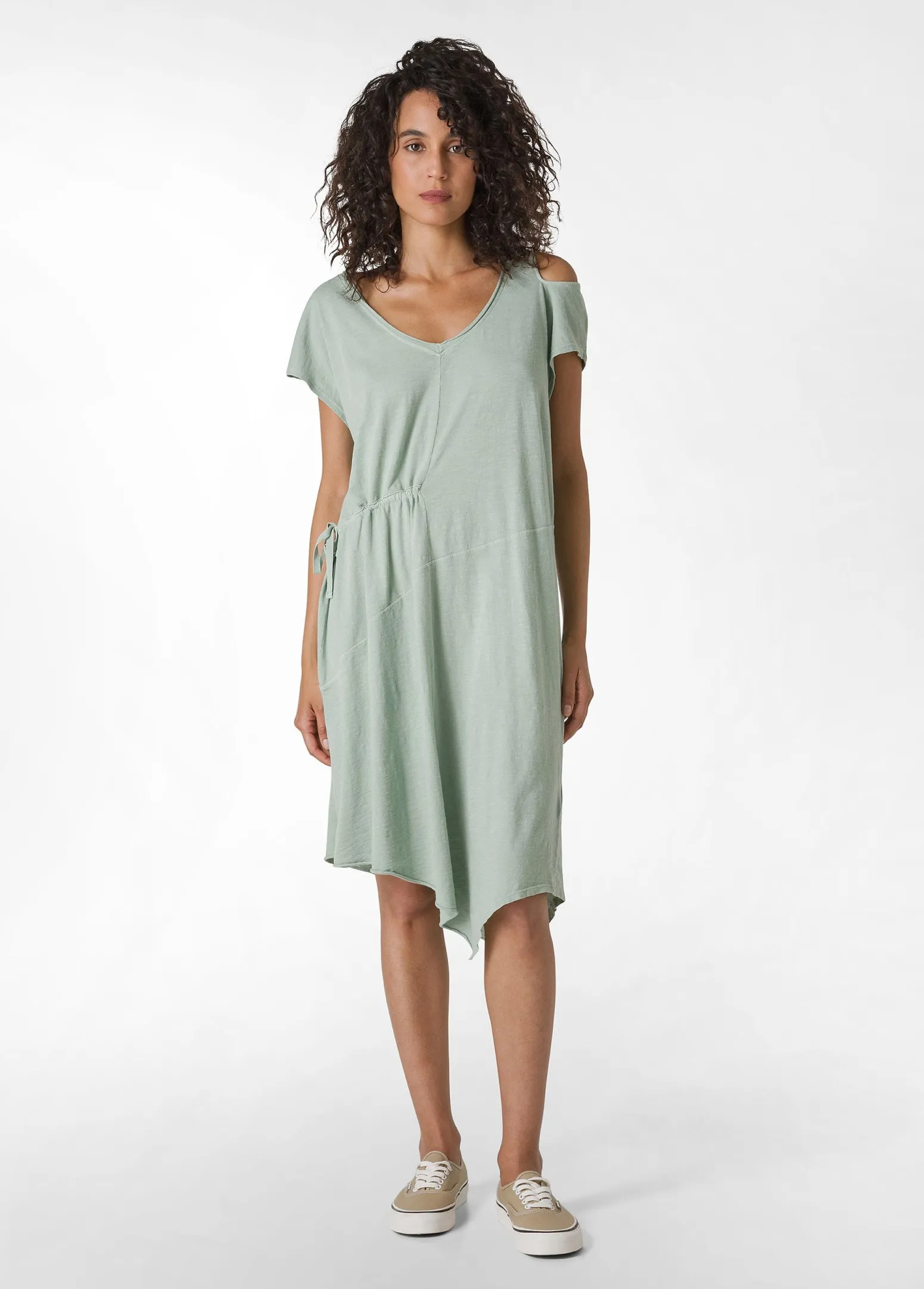 DEHA Vestiti, Gonne E Tute*Abito In Jersey Fiammato Effetto Vintage Verde