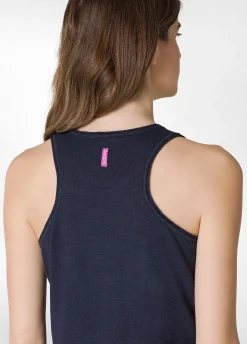 DEHA Vestiti, Gonne E Tute*Abito In Maglia Misto Lino Blu