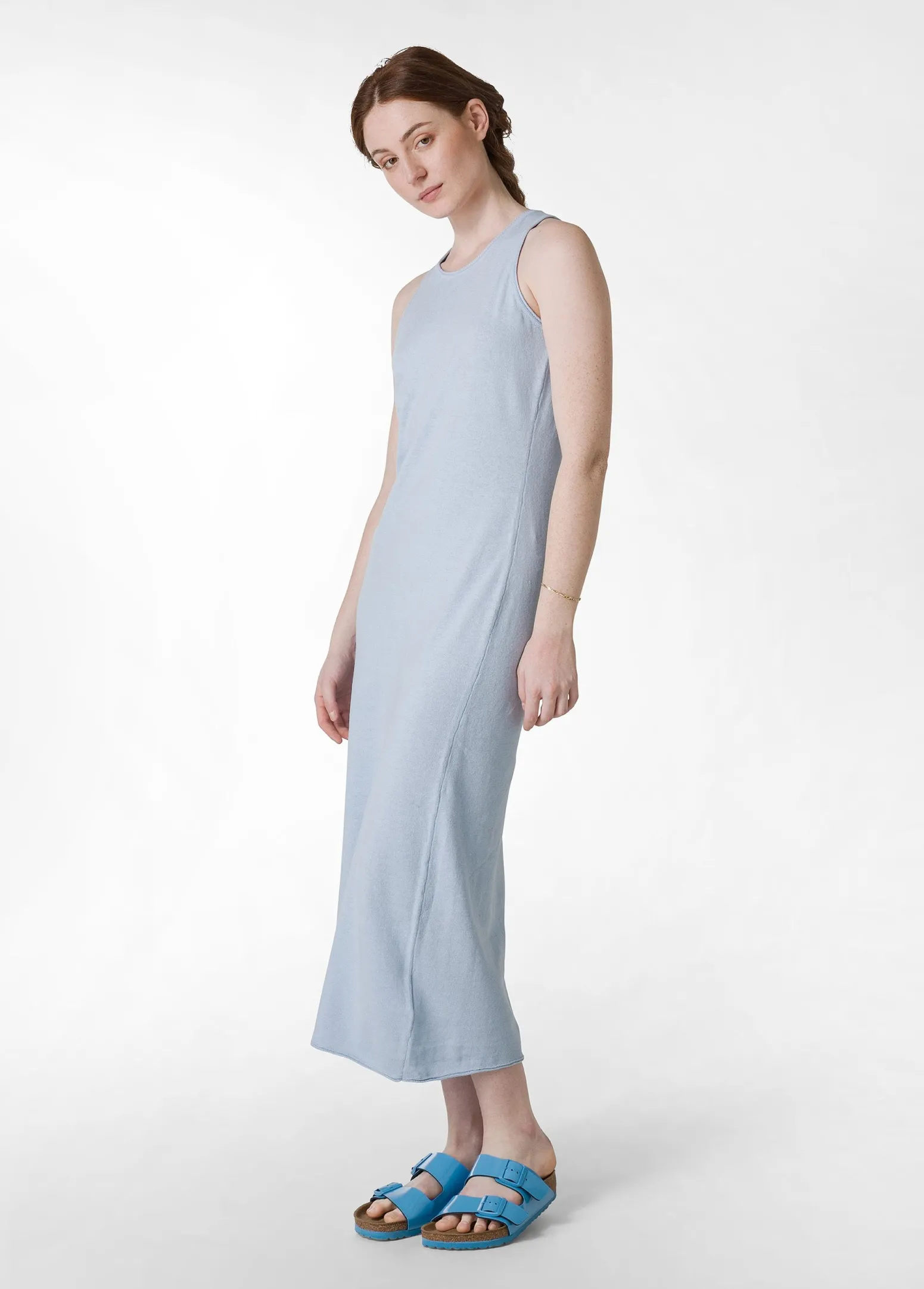 DEHA Vestiti, Gonne E Tute*Abito In Maglia Misto Lino Blu