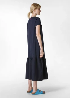DEHA Vestiti, Gonne E Tute*Abito Lungo Con Inserto In Popeline Blu