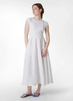 DEHA Vestiti, Gonne E Tute*Abito Lungo Jersey E Lino Blu