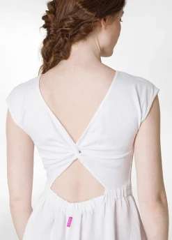 DEHA Vestiti, Gonne E Tute*Abito Lungo Jersey E Lino Bianco