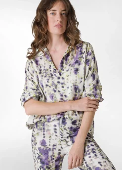 DEHA Camicie & Bluse*Camicia In Raso Stampato Viola