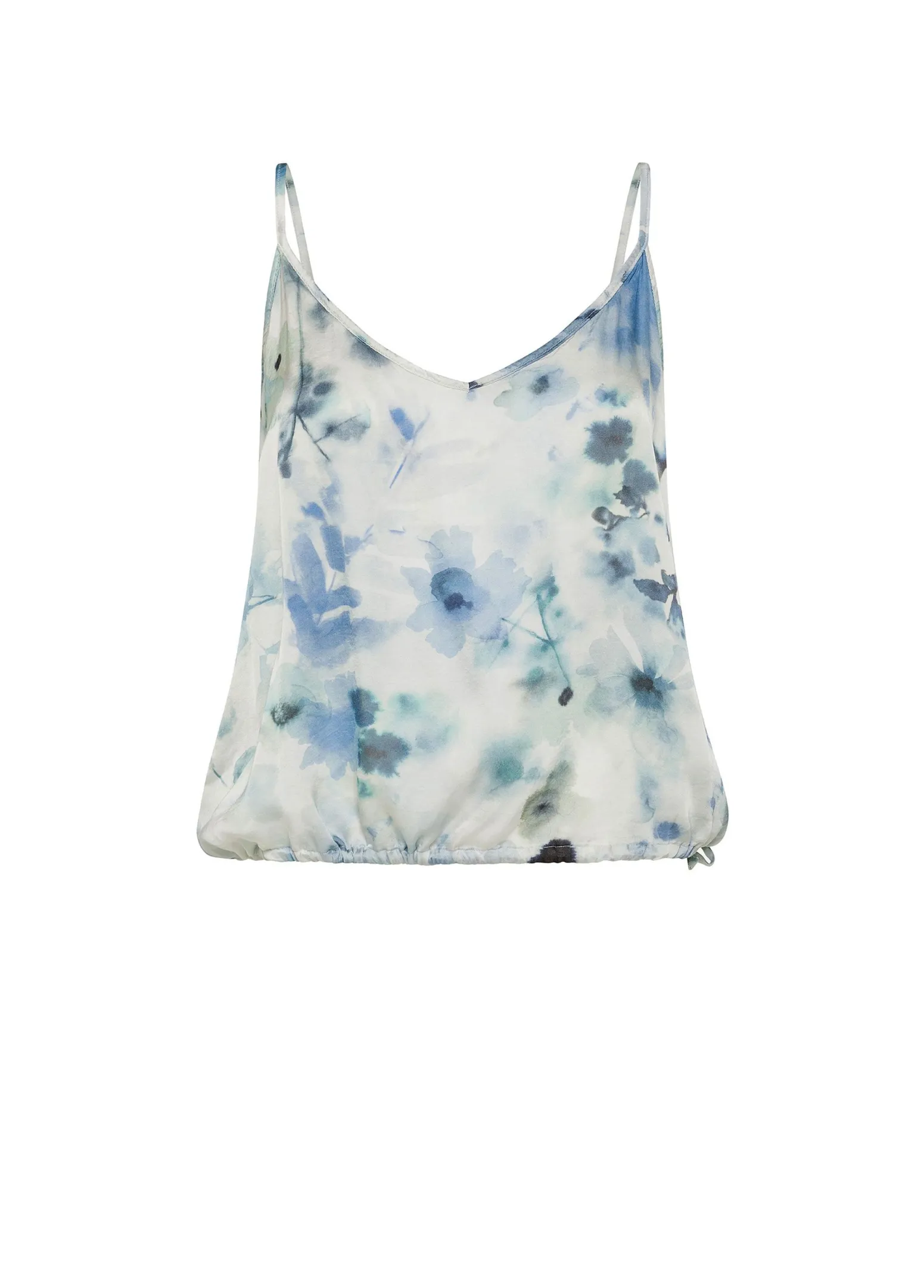 DEHA Top & T-Shirts*Canotta In Raso Allover Blu