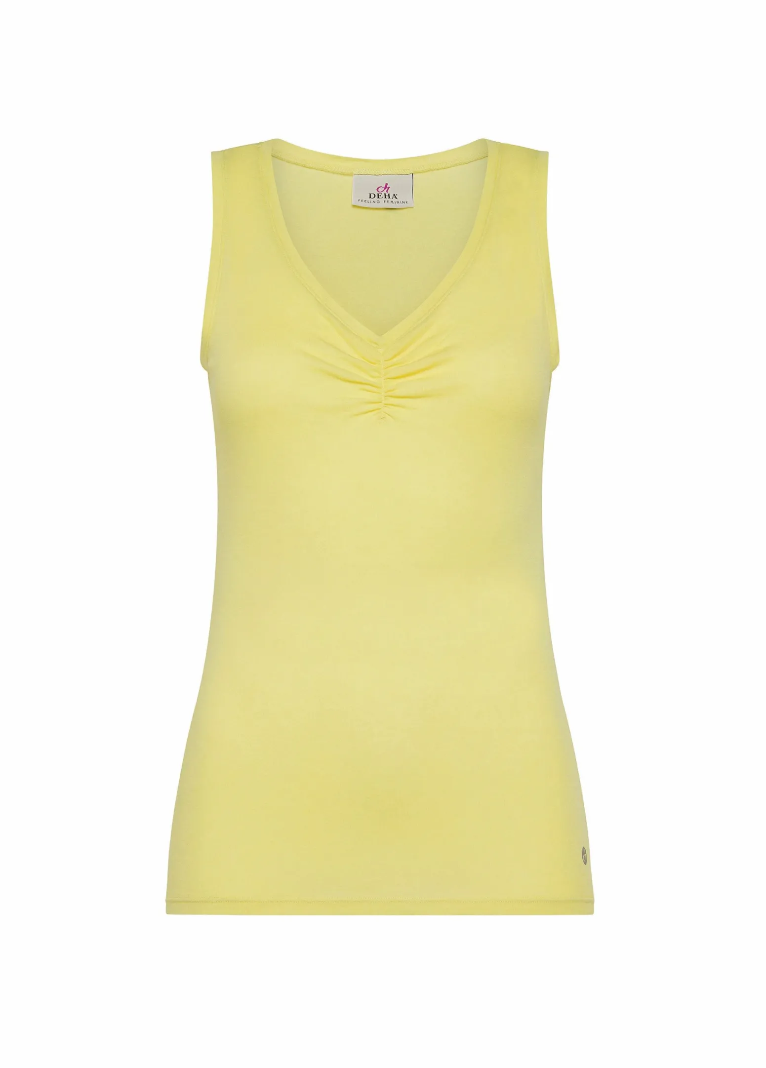 DEHA Top & T-Shirts*Canotta Leggera Scollo A V Giallo