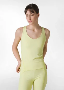 DEHA Canotte E Reggiseni Sportivi*Canotta Yoga In Microfibra Riciclata Giallo