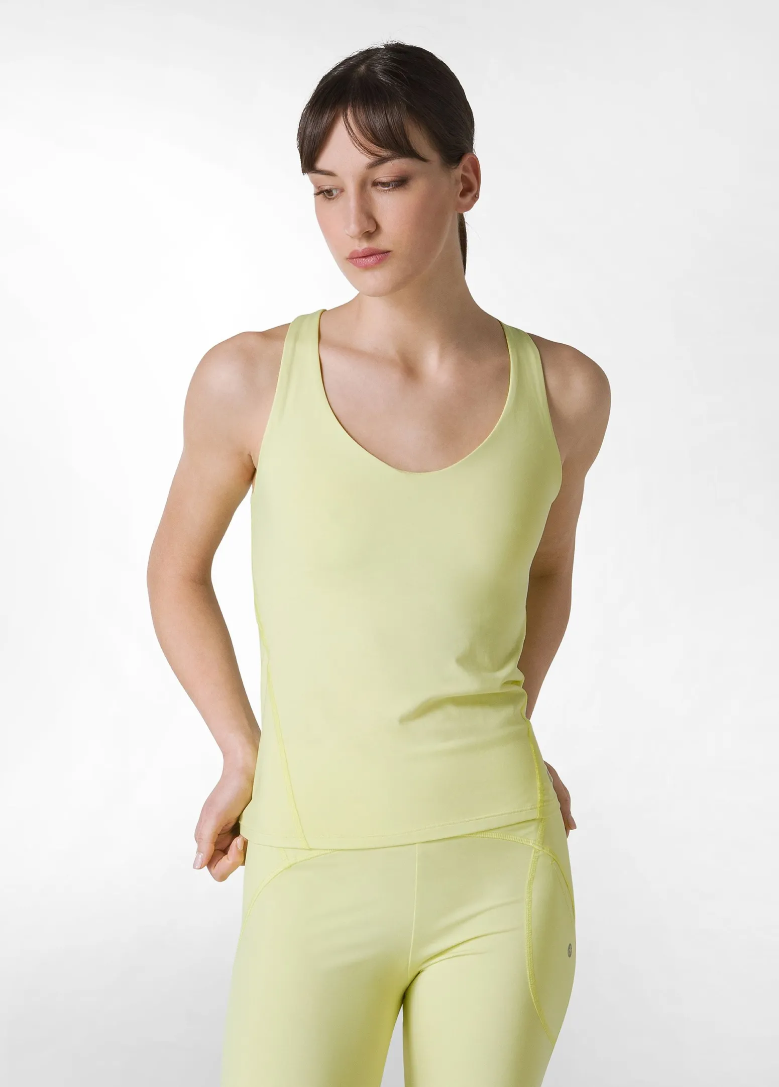 DEHA Canotte E Reggiseni Sportivi*Canotta Yoga In Microfibra Riciclata Giallo