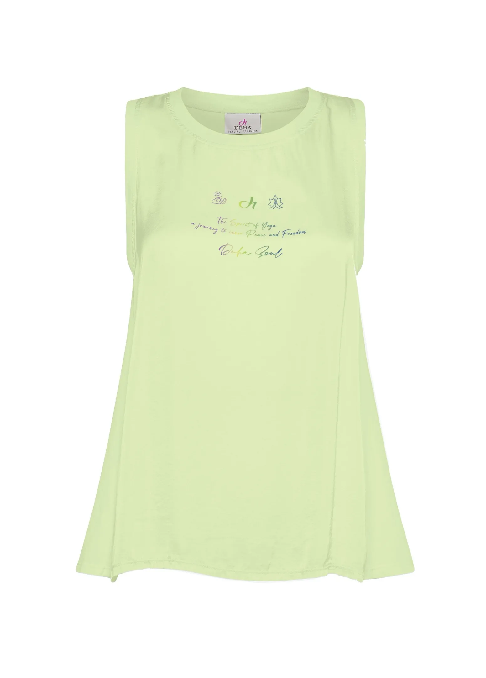 DEHA Top & T-Shirts*Canotta Yoga In Raso Con Grafica Verde