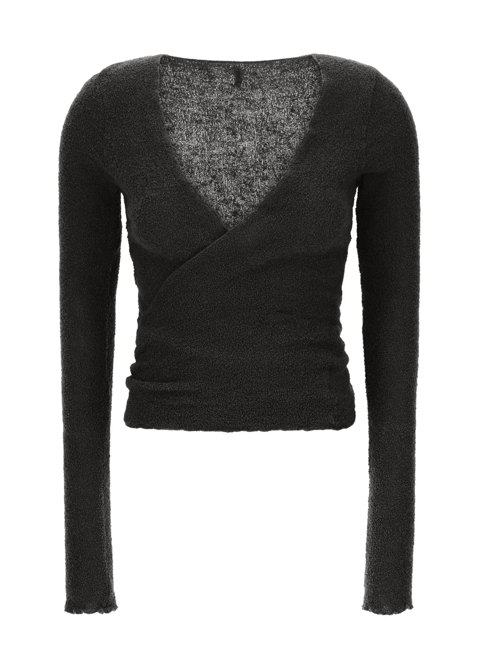 DEHA Felpe & Maglieria*Cardigan Incrociato In Boucle' Nero
