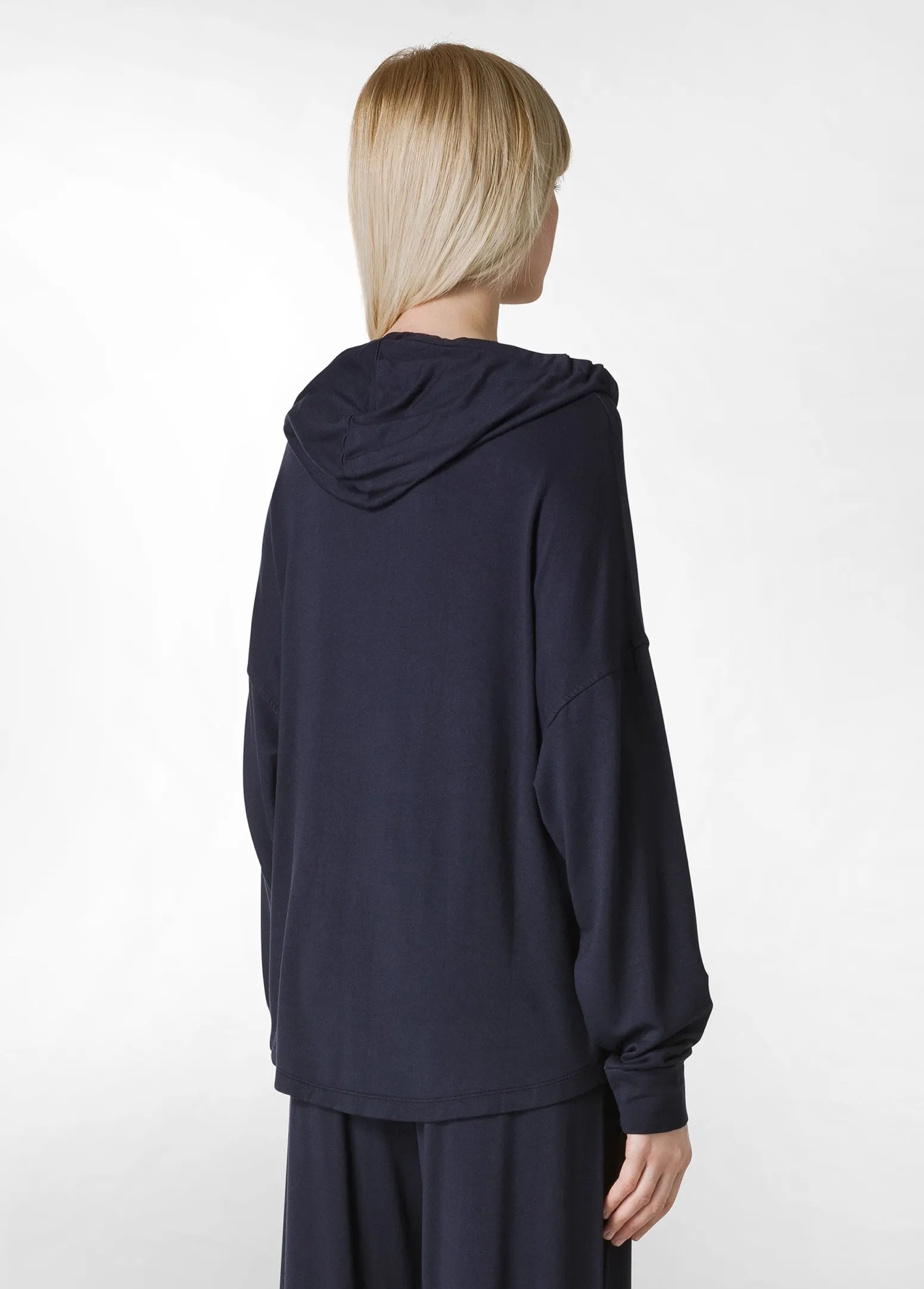 DEHA Felpe & Maglieria*Felpa Comfort Di Viscosa Zip E Cappuccio Blu