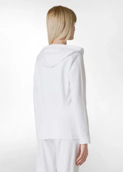 DEHA Felpe & Maglieria*Felpa Core Leggera Con Zip E Cappuccio Bianco