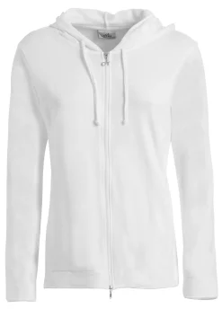 DEHA Felpe & Maglieria*Felpa Core Leggera Con Zip E Cappuccio Bianco