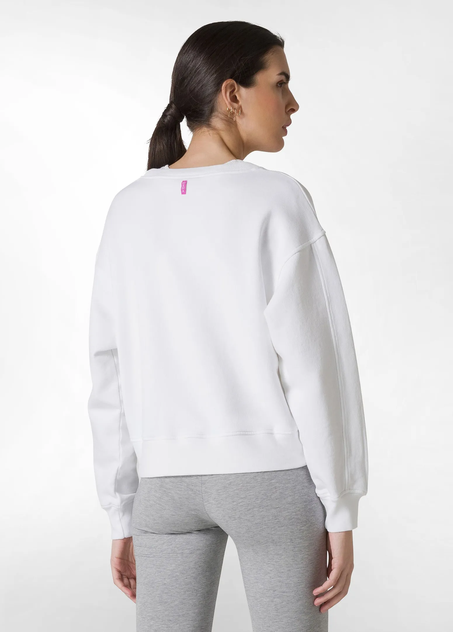 DEHA Felpe & Maglieria*Felpa Girocollo Comfy Con Grafica Bianco