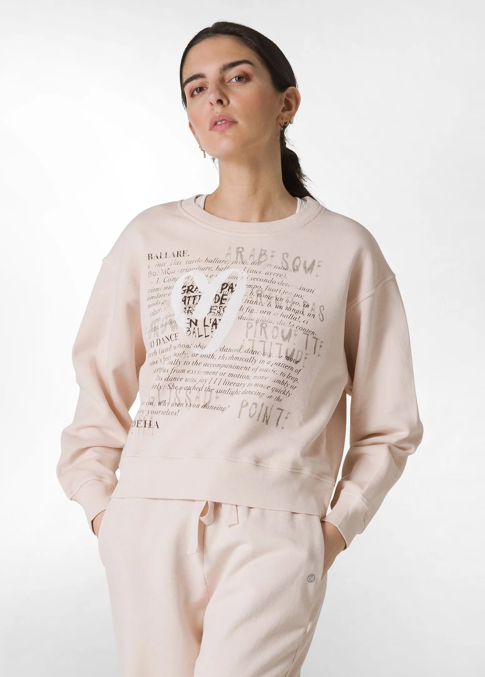 DEHA Felpe & Maglieria*Felpa Girocollo Comfy Con Grafica Rosa
