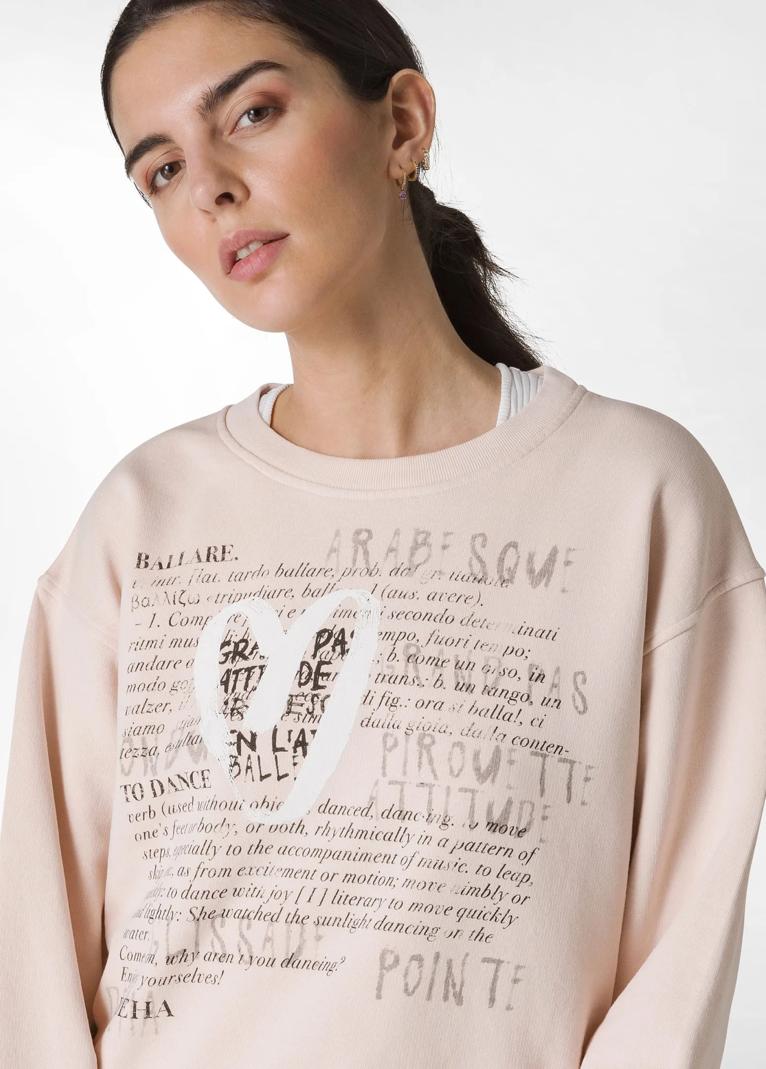 DEHA Felpe & Maglieria*Felpa Girocollo Comfy Con Grafica Rosa
