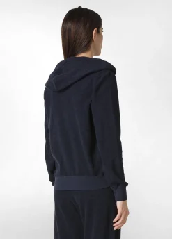 DEHA Felpe & Maglieria*Felpa In Spugna Zip E Cappuccio Blu