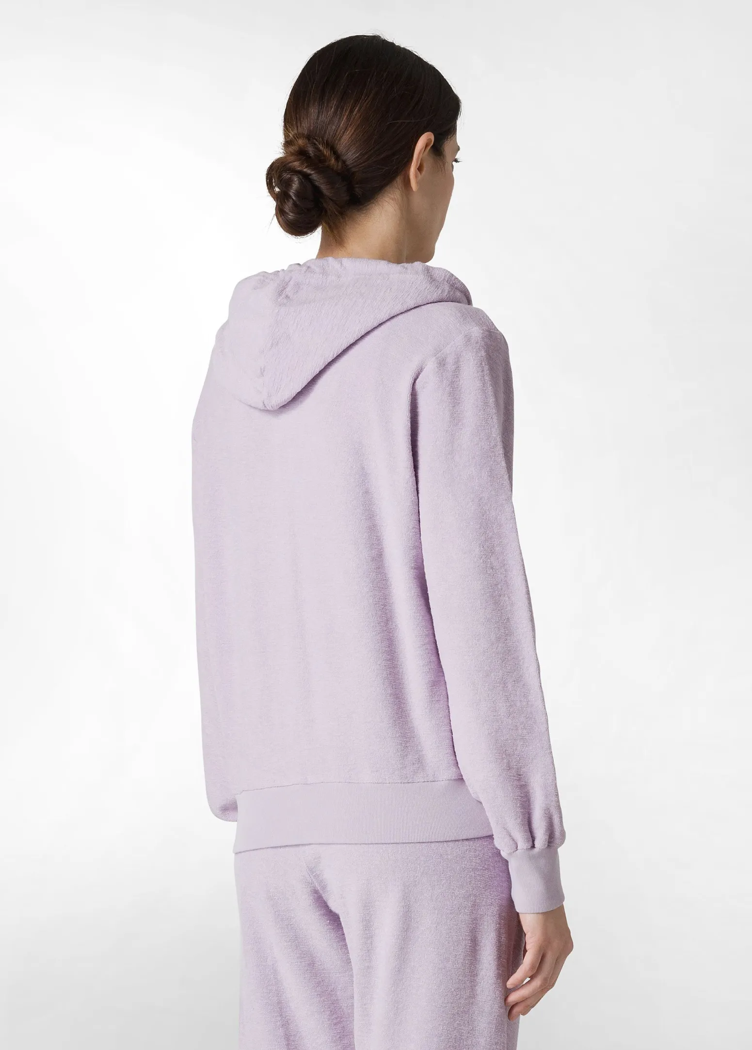 DEHA Felpe & Maglieria*Felpa In Spugna Zip E Cappuccio Viola