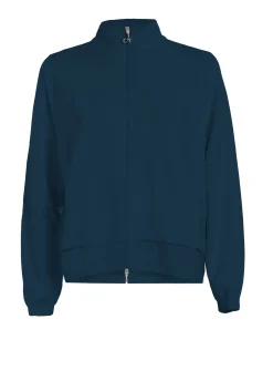 DEHA Felpe & Maglieria*Felpa Leggera Misto Viscosa Con Zip Blu