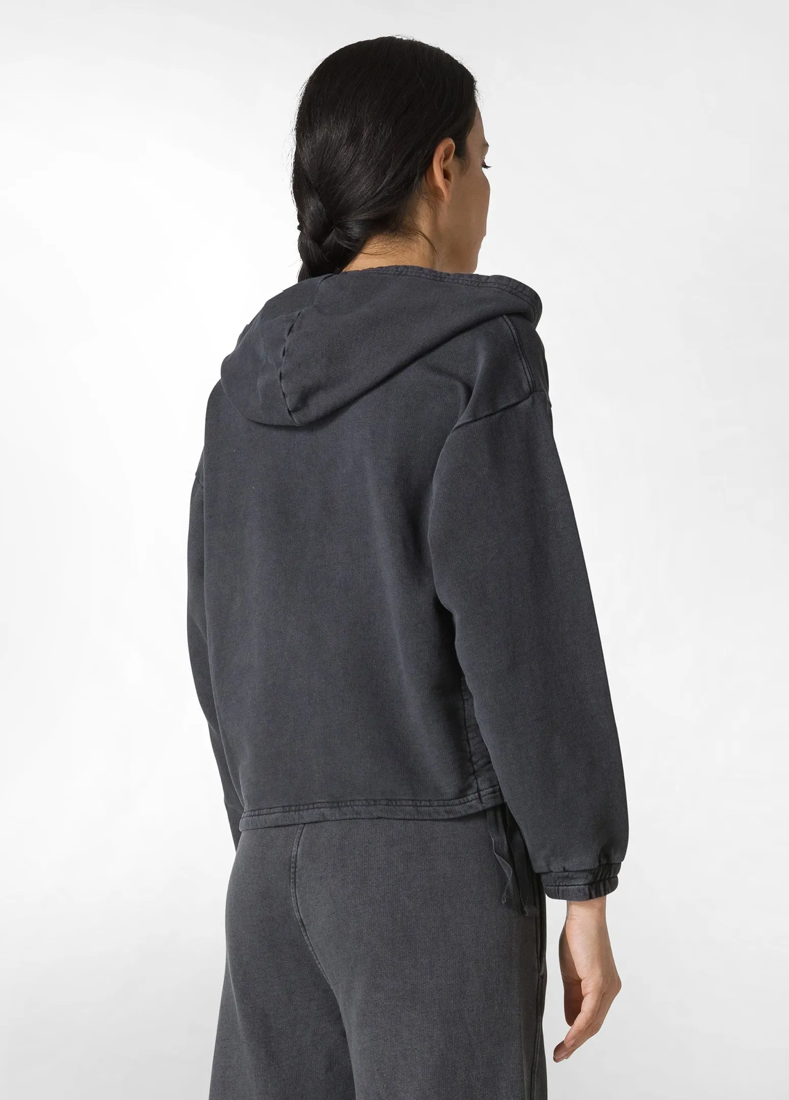DEHA Felpe & Maglieria*Felpa Marmorizzata Cappuccio E Zip Nero