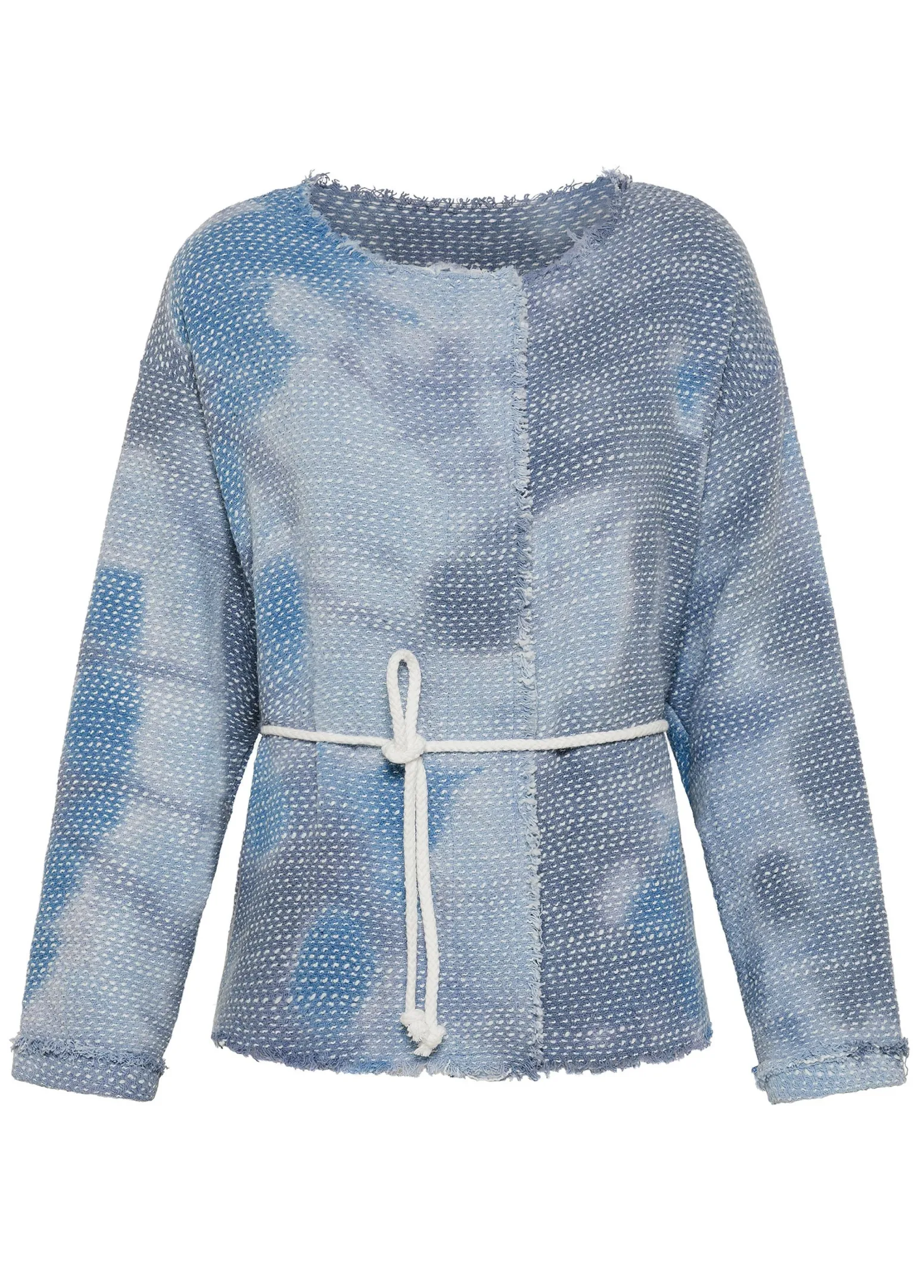 DEHA Giacche E Giubbotti*Giacca In Tweed Effetto Batik Blu