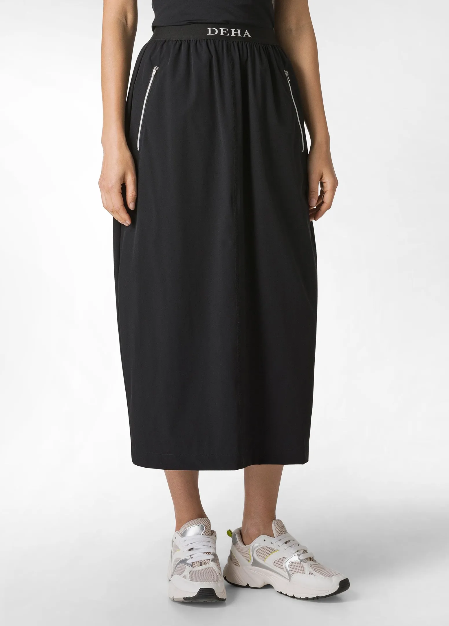 DEHA Vestiti, Gonne E Tute*Gonna In Nylon Con Logo Nero