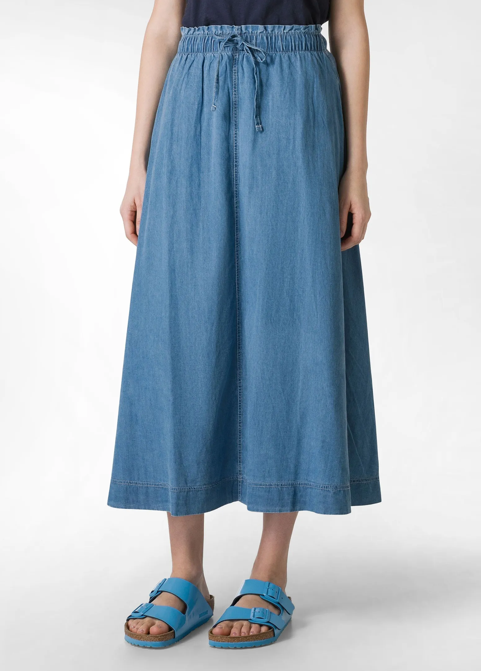 DEHA Vestiti, Gonne E Tute*Gonna Lunga In Denim Lyocell Blu
