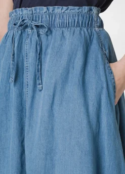 DEHA Vestiti, Gonne E Tute*Gonna Lunga In Denim Lyocell Blu