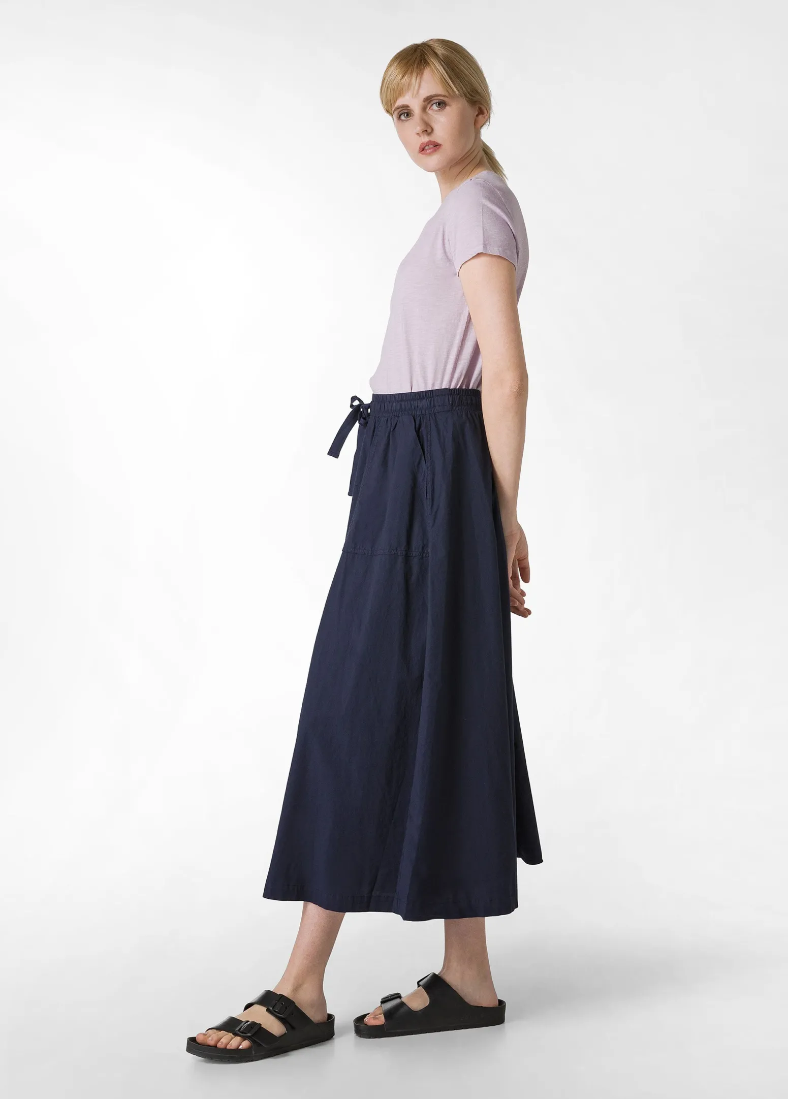 DEHA Vestiti, Gonne E Tute*Gonna Lunga In Popeline Blu