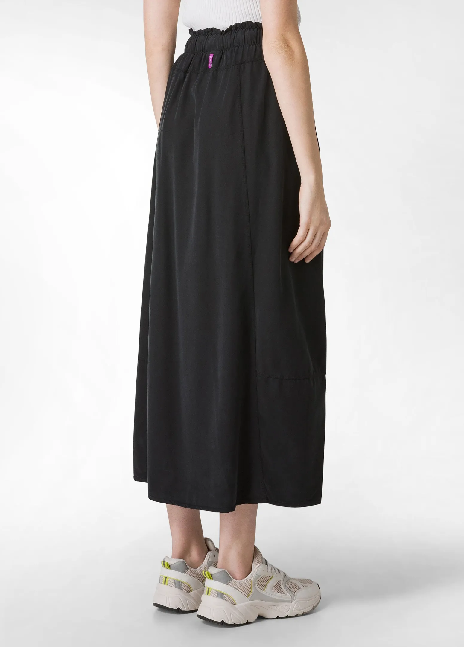 DEHA Vestiti, Gonne E Tute*Gonna Lunga In Twill Tencel Nero