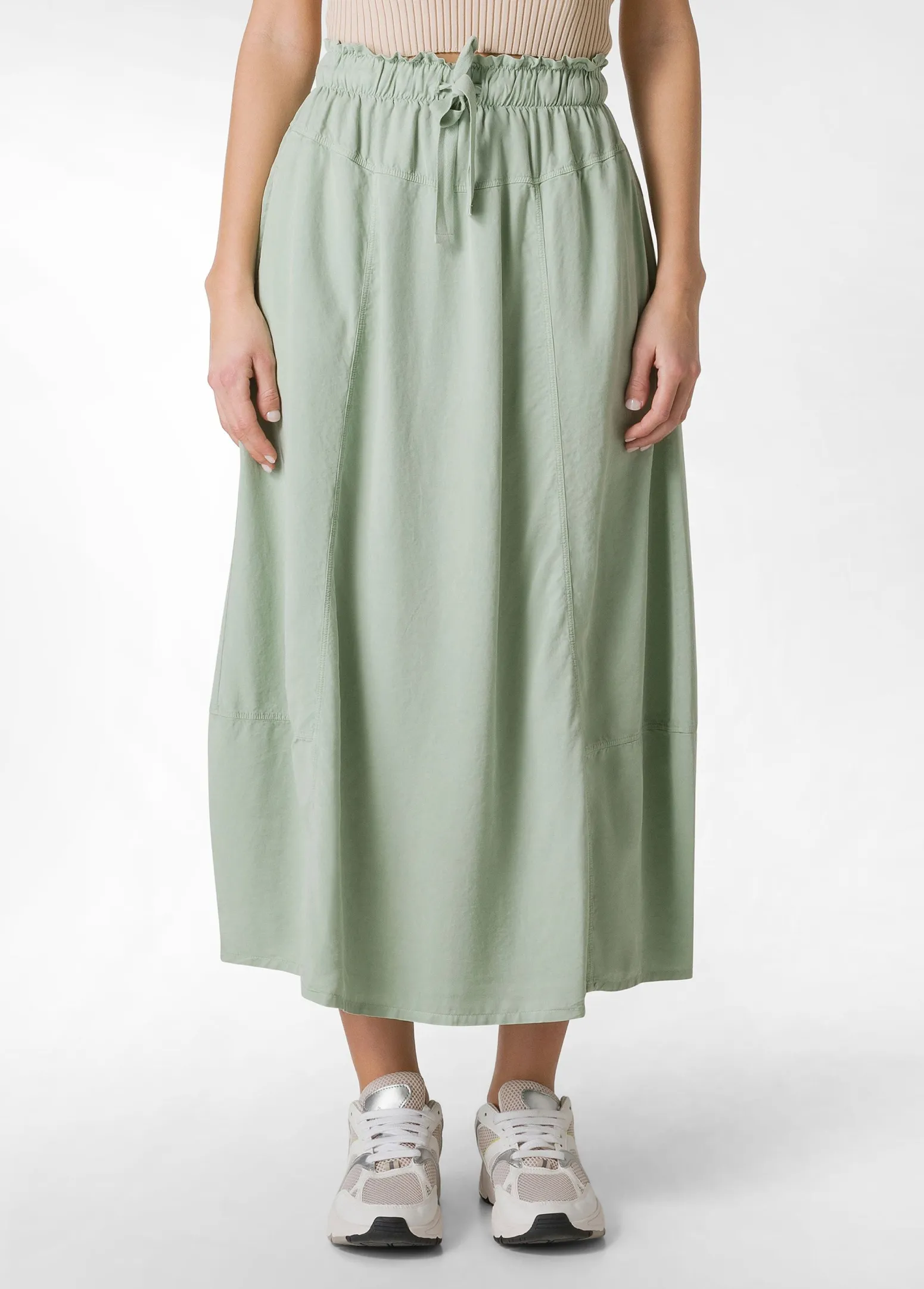 DEHA Vestiti, Gonne E Tute*Gonna Lunga In Twill Tencel Verde