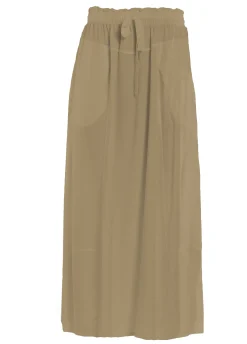 DEHA Vestiti, Gonne E Tute*Gonna Lunga In Twill Tencel Marrone