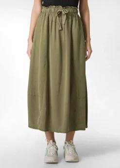 DEHA Vestiti, Gonne E Tute*Gonna Lunga In Twill Tencel Verde