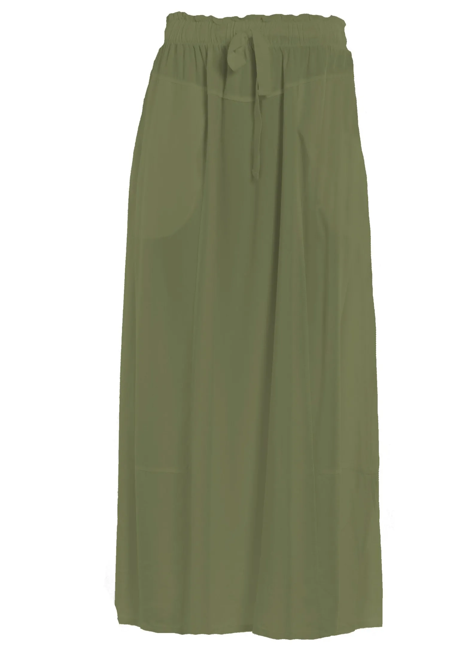 DEHA Vestiti, Gonne E Tute*Gonna Lunga In Twill Tencel Verde
