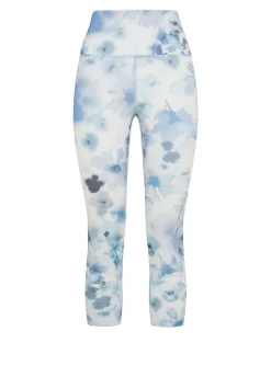 DEHA Leggings & Pantaloni Sportivi*Leggings 7/8 In Microfibra Riciclata Stampata Blu