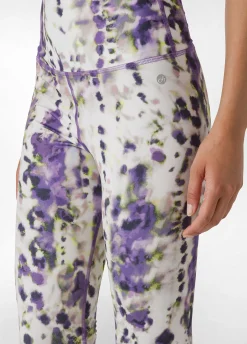 DEHA Leggings & Pantaloni Sportivi*Leggings 7/8 In Microfibra Riciclata Stampata Viola