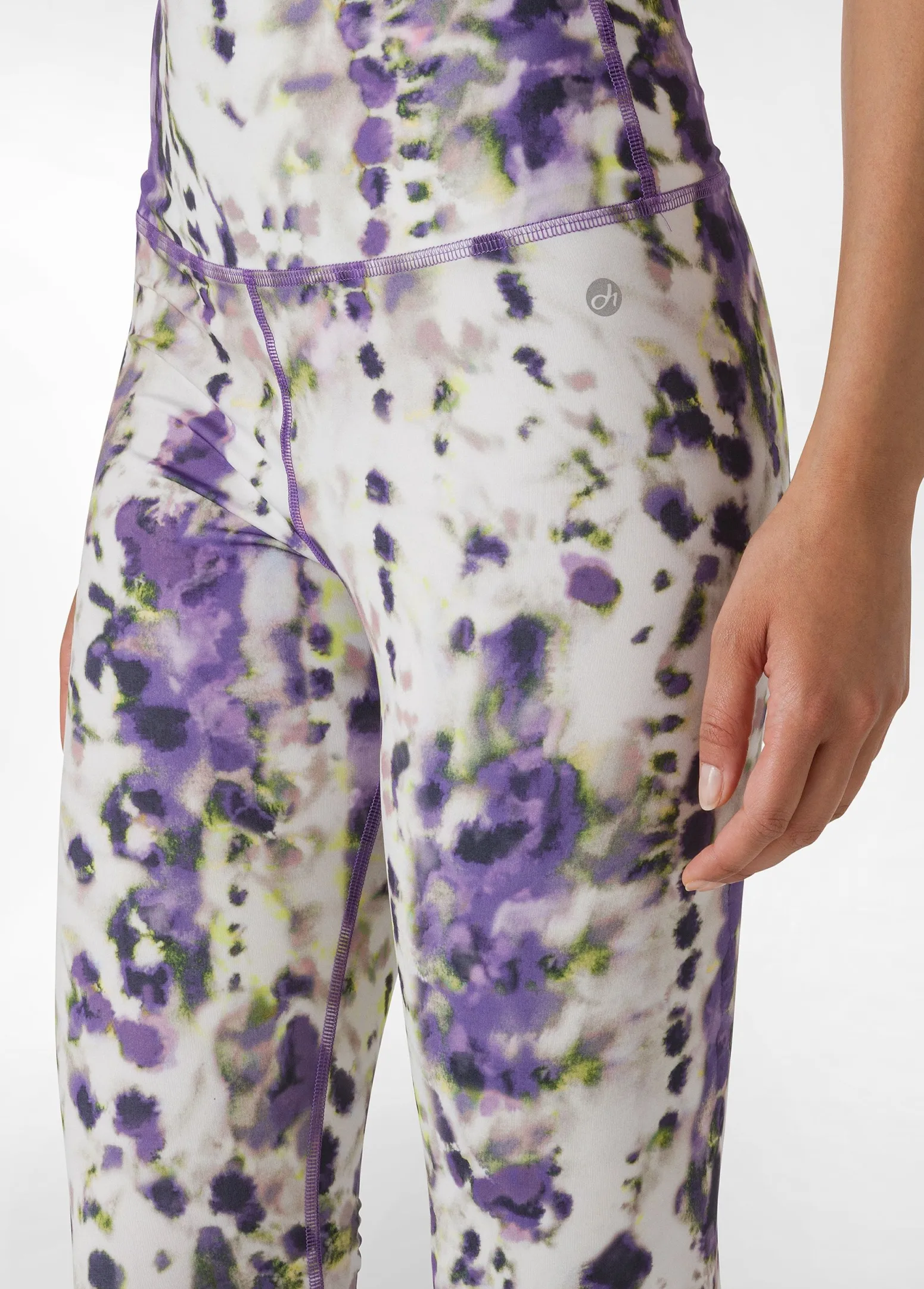 DEHA Leggings & Pantaloni Sportivi*Leggings 7/8 In Microfibra Riciclata Stampata Viola