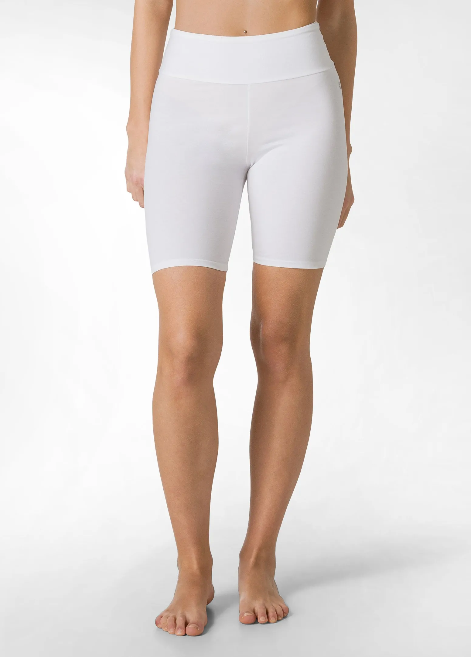 DEHA Pantaloncini Sportivi*Pantaloncino Ciclista Jersey Stretch Bianco