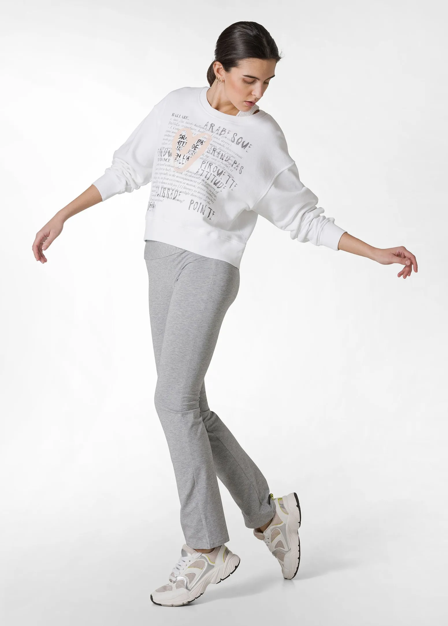 DEHA Pantaloni*Pantalone Aderente In Jersey Grigio
