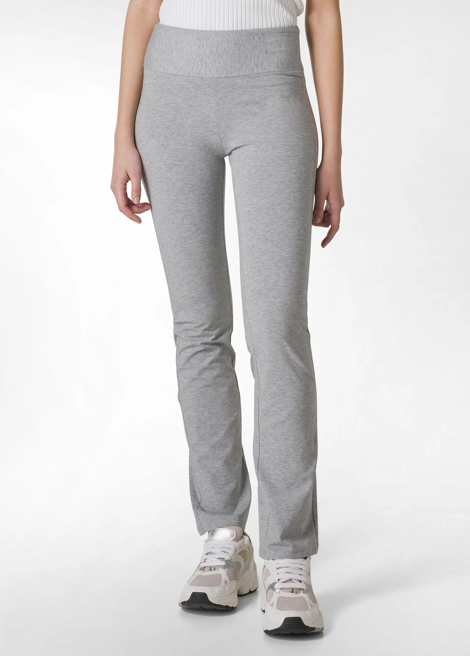 DEHA Pantaloni*Pantalone Aderente In Jersey Grigio