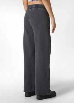 DEHA Pantaloni*Pantalone Ampio In Felpa Marmorizzata Nero