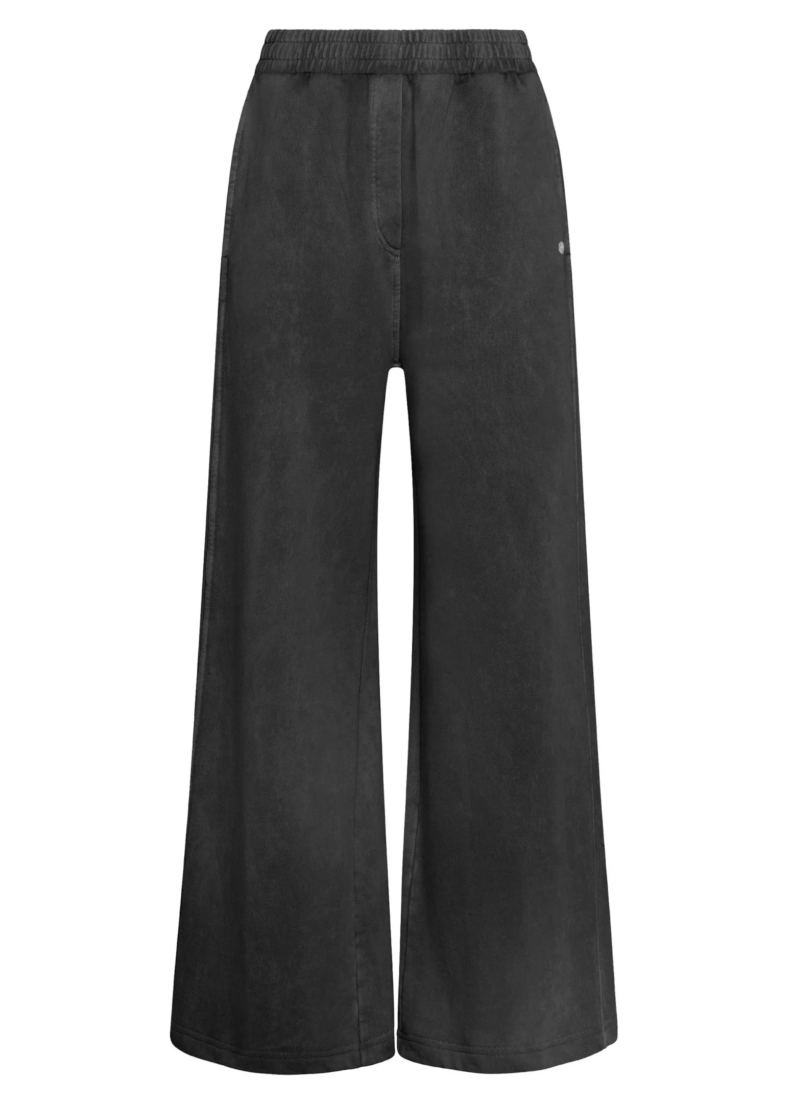 DEHA Pantaloni*Pantalone Ampio In Felpa Marmorizzata Nero