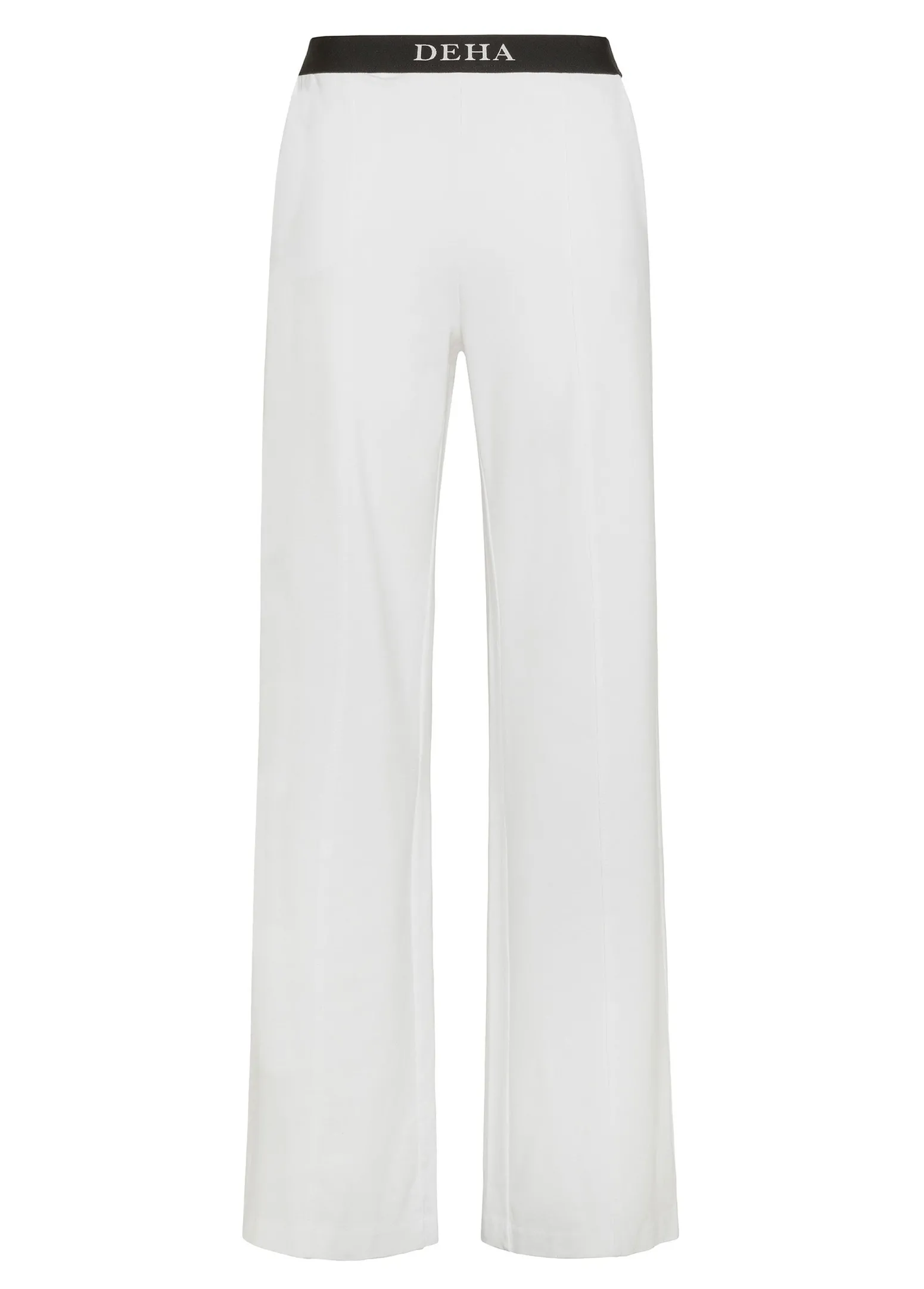 DEHA Pantaloni*Pantalone Ampio Leggero In Punto Milano Bianco