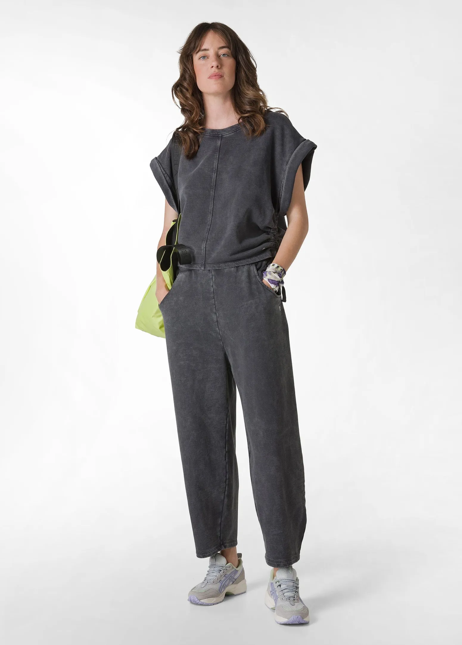 DEHA Pantaloni*Pantalone Balloon Marmorizzato Nero