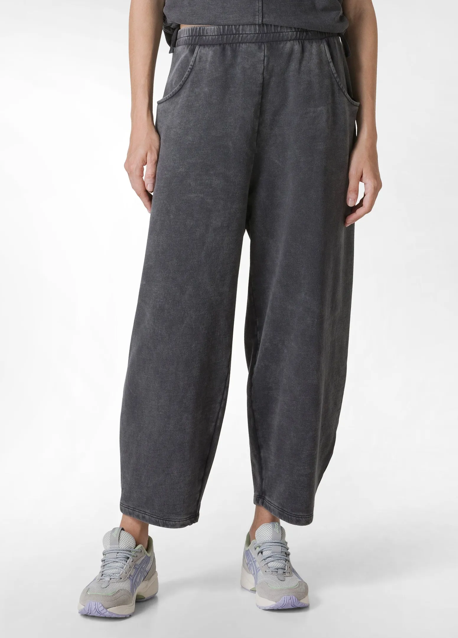 DEHA Pantaloni*Pantalone Balloon Marmorizzato Nero