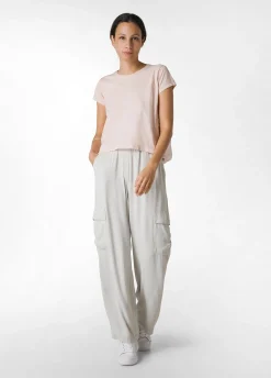 DEHA Pantaloni*Pantalone Cargo In Raso Grigio