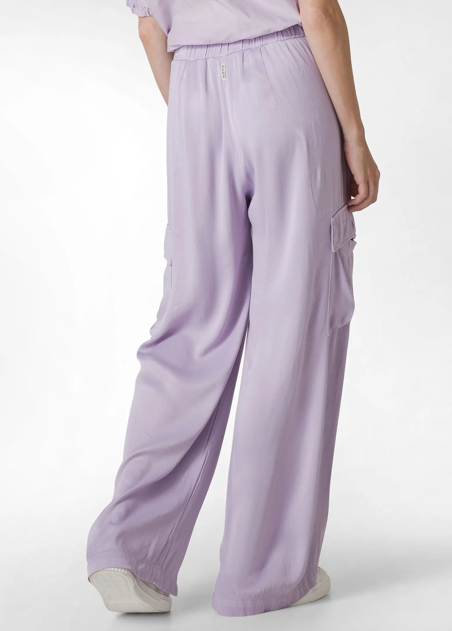 DEHA Pantaloni*Pantalone Cargo In Raso Viola