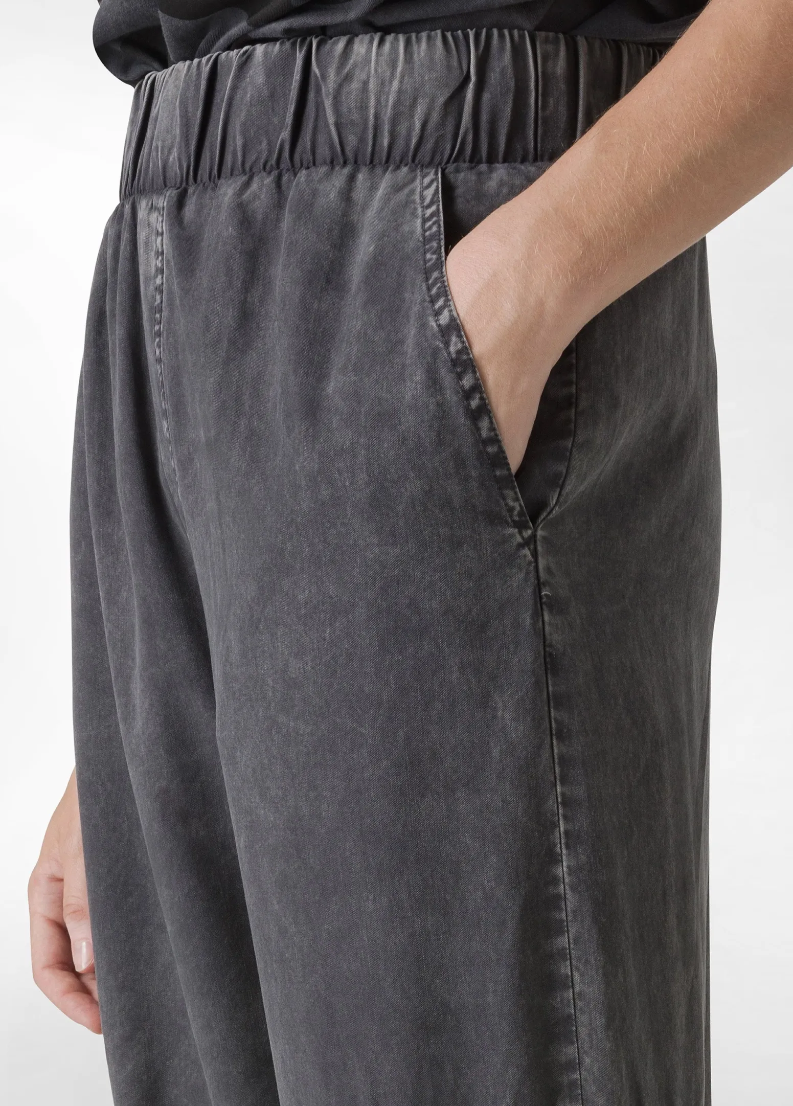 DEHA Pantaloni*Pantalone Cargo In Tencel Effetto Marmo Nero