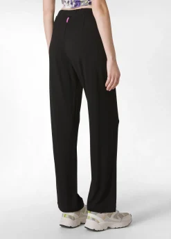 DEHA Pantaloni*Pantalone Comfort Di Viscosa Gamba Dritta Nero