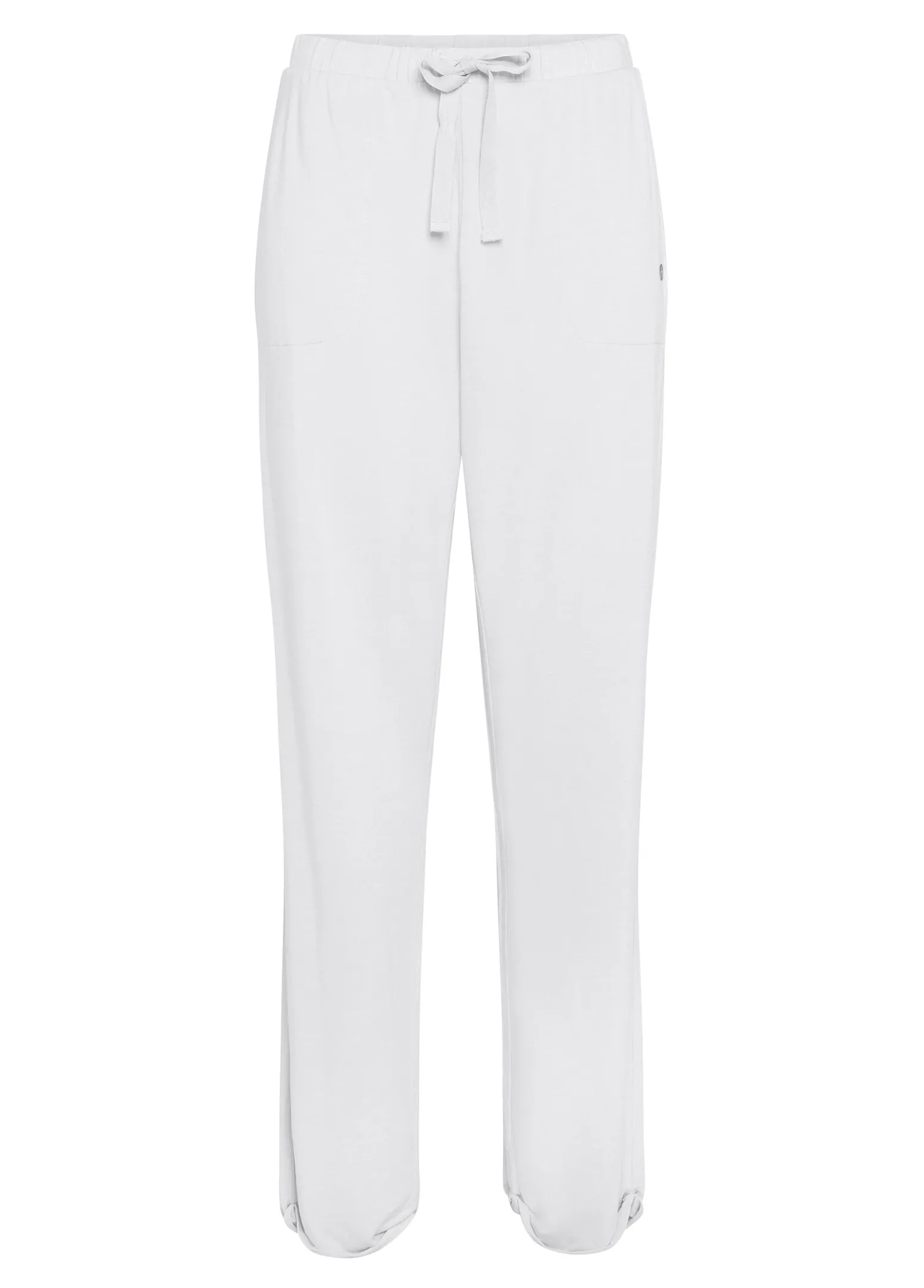 DEHA Pantaloni*Pantalone Comfort Di Viscosa Gamba Dritta Bianco
