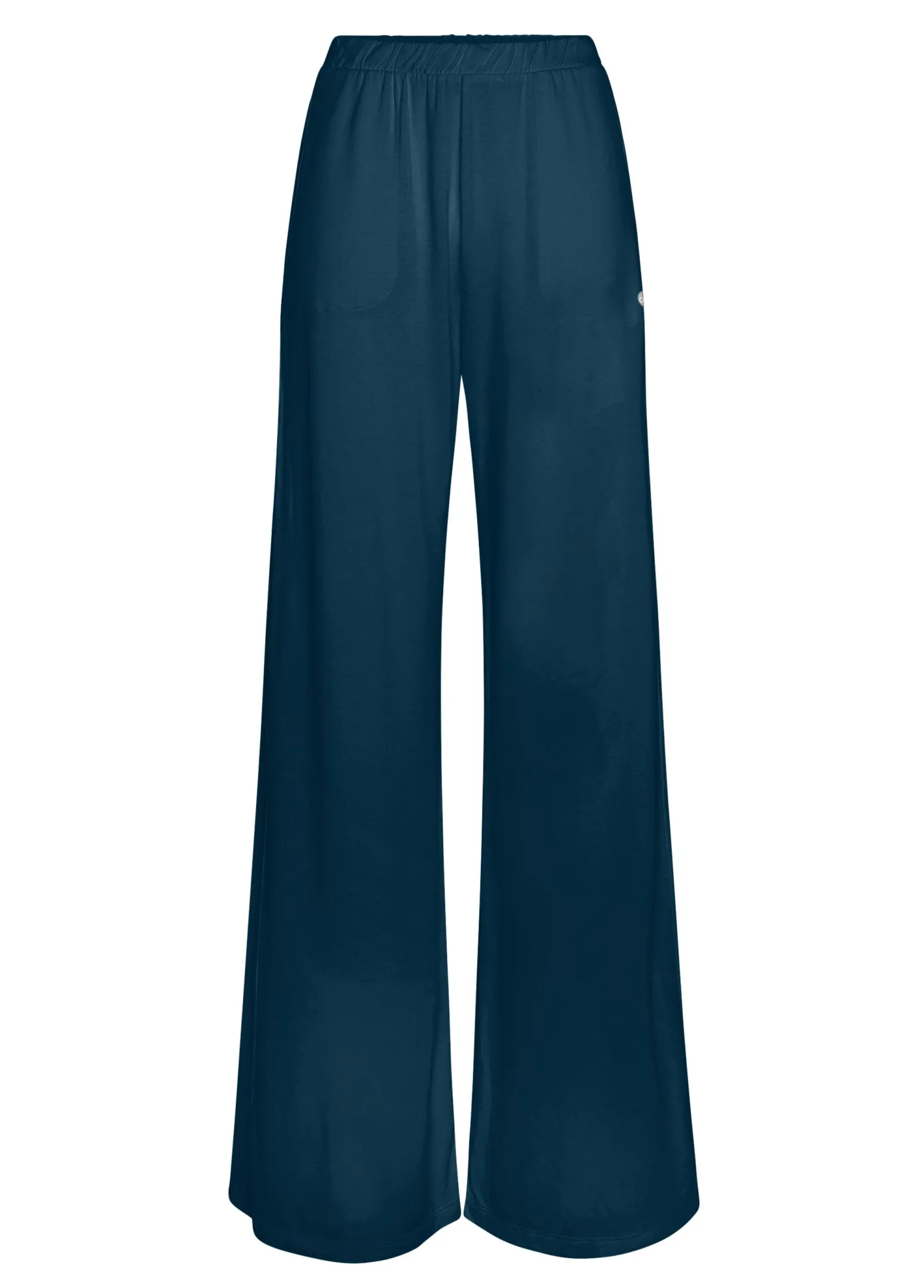 DEHA Pantaloni*Pantalone Comfort Di Viscosa Gamba Larga Blu